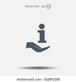 Information sign icon, vector illustration. Flat design style