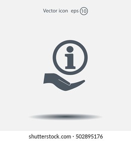 Information sign icon, vector illustration. Flat design style