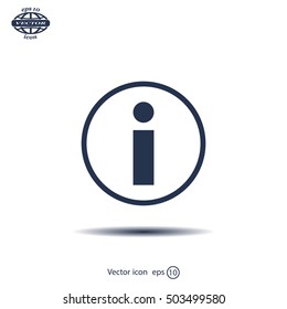 Information sign icon, vector illustration. Flat design style
