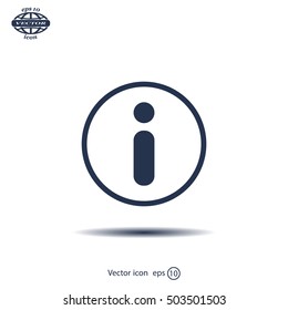 Information sign icon, vector illustration. Flat design style