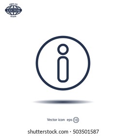Information sign icon, vector illustration. Flat design style