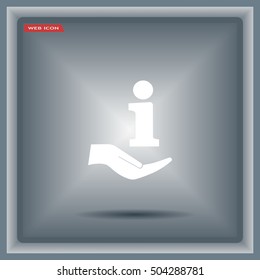 Information sign icon, vector illustration. Flat design style