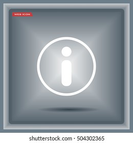 Information sign icon, vector illustration. Flat design style