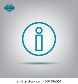 Information sign icon, vector illustration. Flat design style