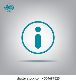 Information sign icon, vector illustration. Flat design style