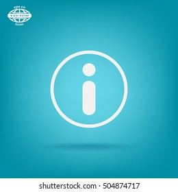 Information sign icon, vector illustration. Flat design style