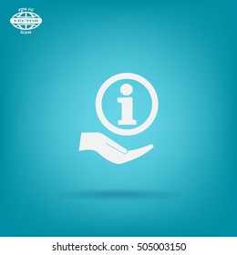 Information sign icon, vector illustration. Flat design style