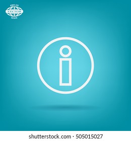 Information sign icon, vector illustration. Flat design style