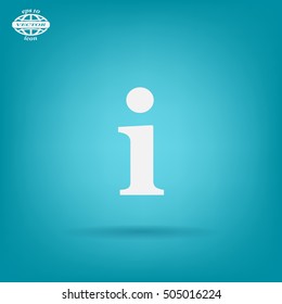 Information sign icon, vector illustration. Flat design style