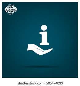 Information sign icon, vector illustration. Flat design style