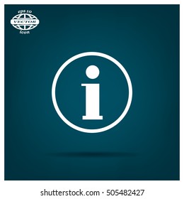 Information sign icon, vector illustration. Flat design style
