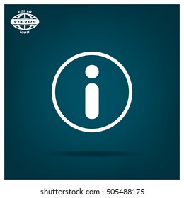 Information sign icon, vector illustration. Flat design style
