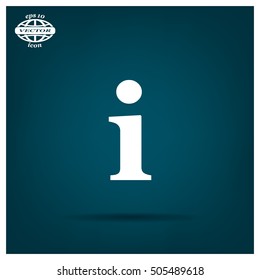 Information sign icon, vector illustration. Flat design style