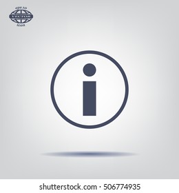 Information sign icon, vector illustration. Flat design style