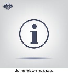 Information sign icon, vector illustration. Flat design style