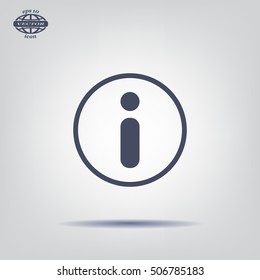 Information sign icon, vector illustration. Flat design style