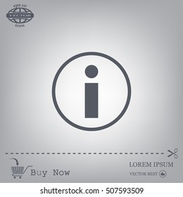 Information sign icon, vector illustration. Flat design style