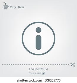 Information sign icon, vector illustration. Flat design style
