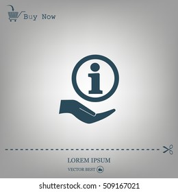Information sign icon, vector illustration. Flat design style