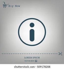 Information sign icon, vector illustration. Flat design style