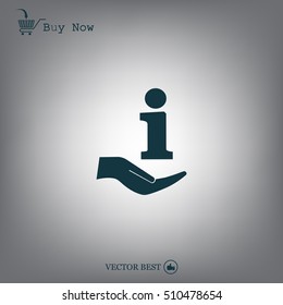Information sign icon, vector illustration. Flat design style