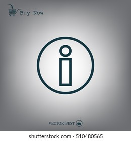 Information sign icon, vector illustration. Flat design style
