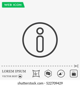 Information sign icon, vector illustration. Flat design style