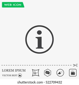 Information sign icon, vector illustration. Flat design style