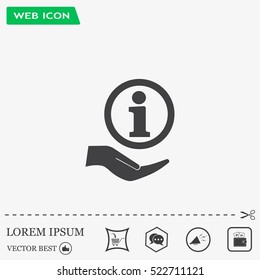 Information sign icon, vector illustration. Flat design style