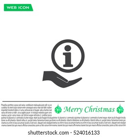 Information sign icon, vector illustration. Flat design style
