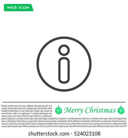 Information sign icon, vector illustration. Flat design style