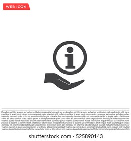 Information sign icon, vector illustration. Flat design style