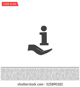 Information sign icon, vector illustration. Flat design style