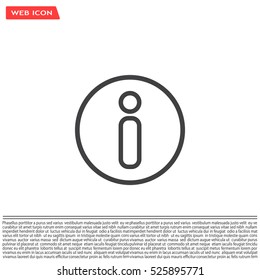 Information sign icon, vector illustration. Flat design style