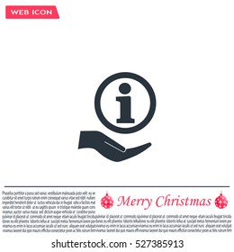 Information sign icon, vector illustration. Flat design style