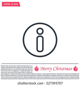 Information sign icon, vector illustration. Flat design style