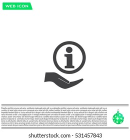 Information sign icon, vector illustration. Flat design style