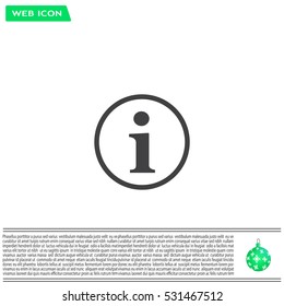 Information sign icon, vector illustration. Flat design style