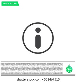 Information sign icon, vector illustration. Flat design style
