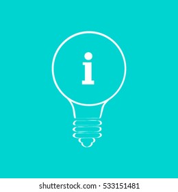 Information sign icon, vector illustration. Flat design style