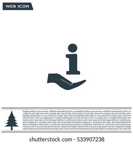 Information sign icon, vector illustration. Flat design style