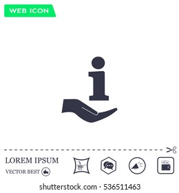 Information sign icon, vector illustration. Flat design style