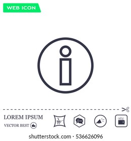 Information sign icon, vector illustration. Flat design style