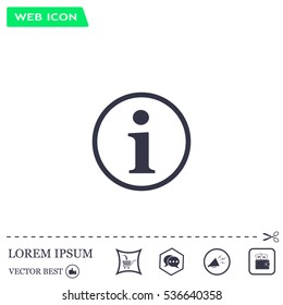Information sign icon, vector illustration. Flat design style