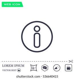 Information sign icon, vector illustration. Flat design style