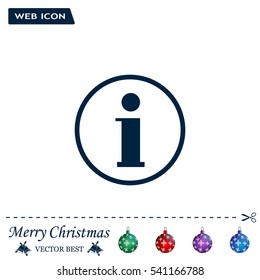 Information sign icon, vector illustration. Flat design style