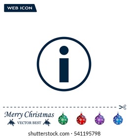 Information sign icon, vector illustration. Flat design style