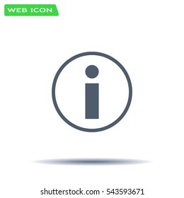 Information sign icon, vector illustration. Flat design style