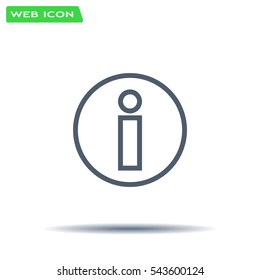 Information sign icon, vector illustration. Flat design style