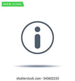 Information sign icon, vector illustration. Flat design style
